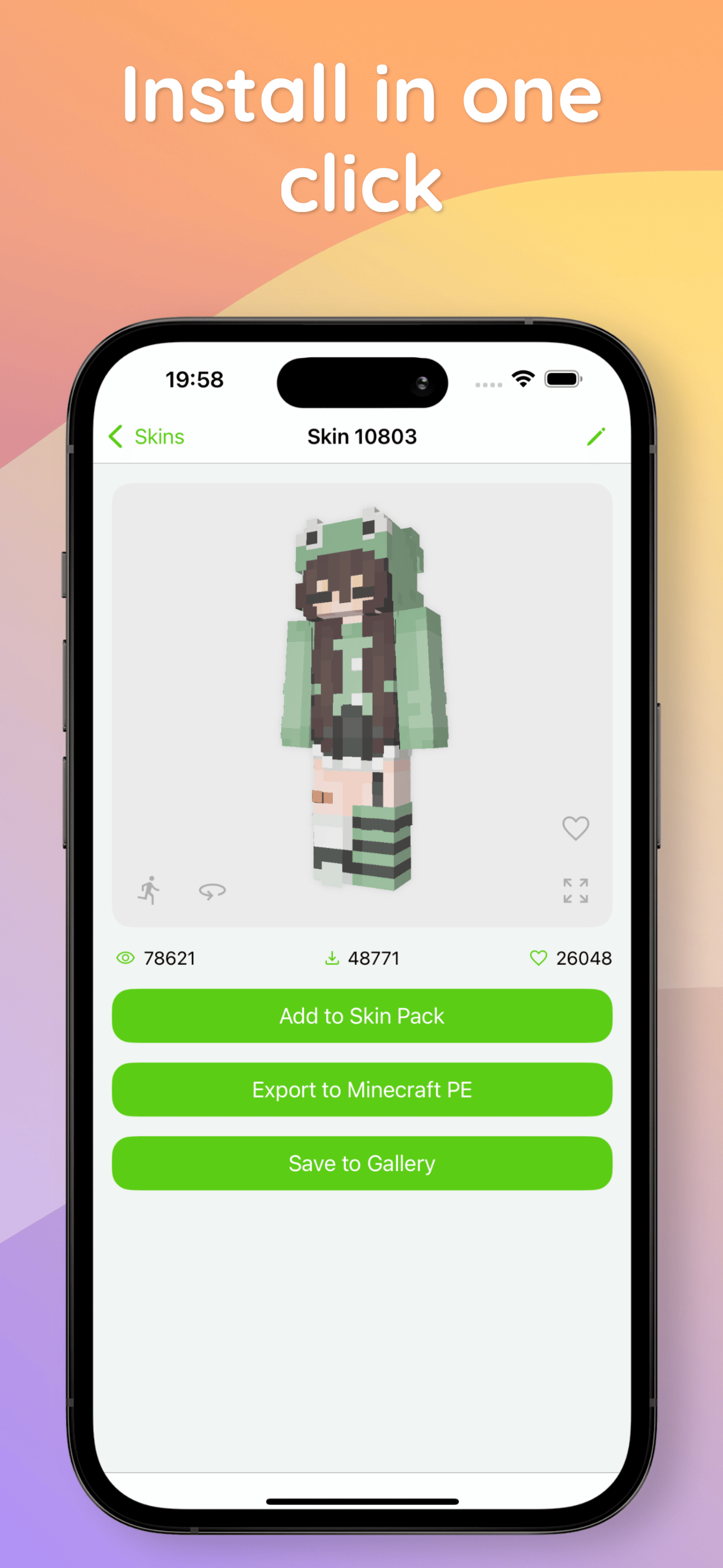Install in one click